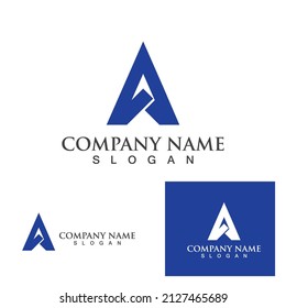 A Letter Template vector icon illustration design