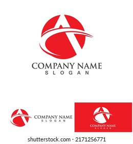 A Letter Template vector icon illustration design