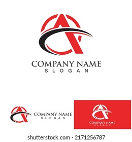 A Letter Template vector icon illustration design