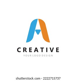 A Letter Template vector icon illustration design