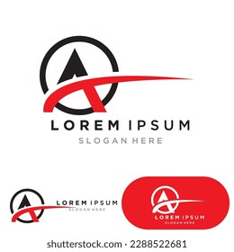 A Letter Template vector icon illustration design