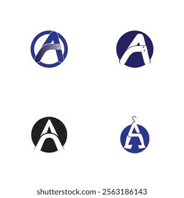 A Letter Template vector icon illustration design