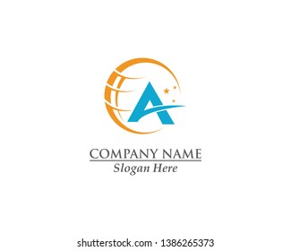 A letter template vector illustration design concept