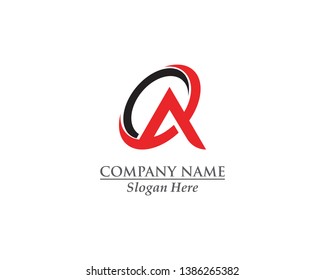 A letter template vector illustration design concept