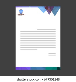 Letter templates. Vector format, editable, place for text with Logo on 3d isometric Background