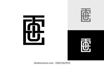 Letter TEO initial monogram emblem logo design vector