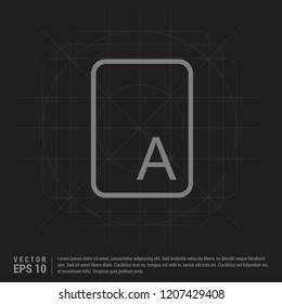 Letter Text Icon - Black Creative Background - Free vector icon
