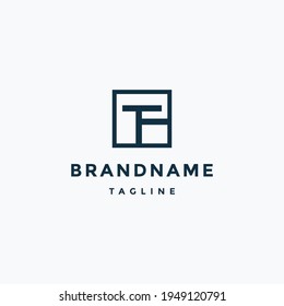 plantilla de diseño de vector de logotipo abstracto de letra tf