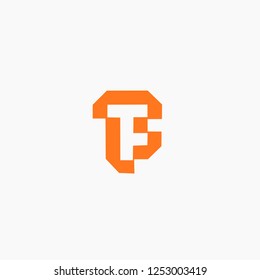 letter tf ft logo design