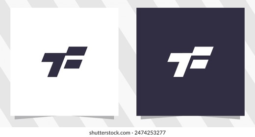 Buchstaben TF FT Logo Design Vektorgrafik