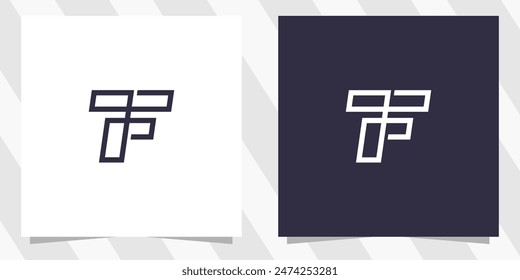 letter tf ft logo design vector