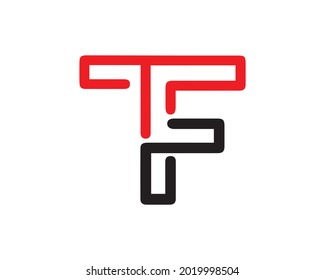 Letra TF Y Diseño De Ilustración De Plantilla De Vector De Iconos De Logotipo FT Y FT.
