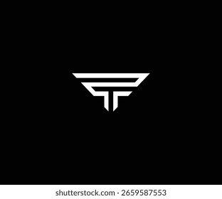 Letter tf ft modern clean logo