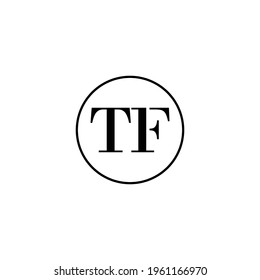 Letter TF initial monogram logo design, wedding, fashion, make up logo template