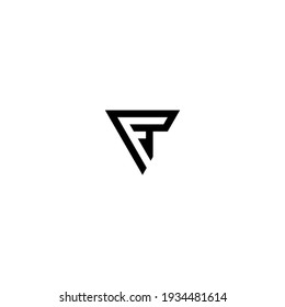 Letter TF monogram logo design vector