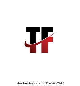 Letra TF diseño de logotipo simple vector