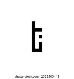 Buchstaben tF, geometrisches Symbol mit einfachem Logo, Vektorgrafik