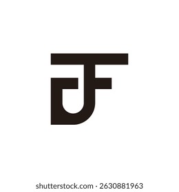 Buchstabe tfg einfache geometrisch verknüpfte geometrische Logo-Vektor 