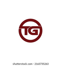 vector de diseño de logotipo de círculo TG