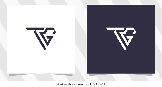 letter tg gt logo design vector