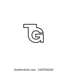 Letter TG line logo design. modern line creative minimal monogram symbol. Universal elegant vector sign design. Premium business logotype. Graphic alphabet symbol for corporate business identity