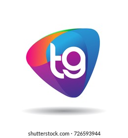 Letter Tg Logo Colorful Splash Background Stock Vector (Royalty Free ...