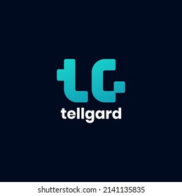 Letter TG logo monogram. Simple Initial T and C logo vector design