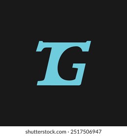 Letter TG monogram logo symbol vector 