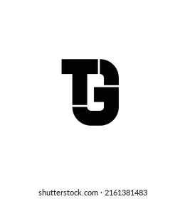 Letter TG simple logo design vector
