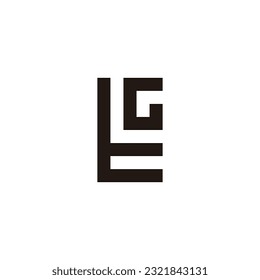 Letter tG square geometric symbol simple logo vector 