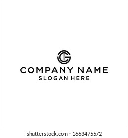 Diseño vectorial del icono del logotipo TGC