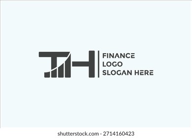 Letter TH Finanzdiagramm Logo Design Vektor Vorlage