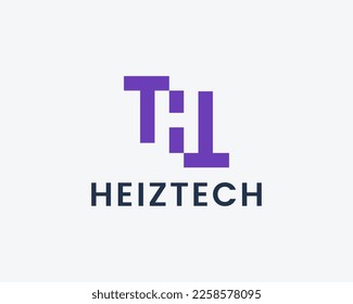 Letter TH HT Simple Monogram Logo