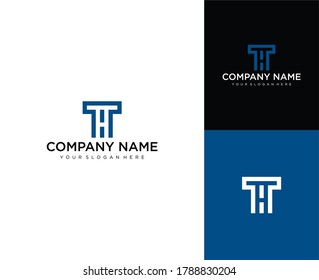 Diseño del logotipo de la línea de letra TH. Símbolo monocromático monocromático lineal creativo mínimo. Diseño universal elegante de señalización vectorial. Logotipo de negocio premium. Símbolo gráfico del alfabeto para la identidad empresarial