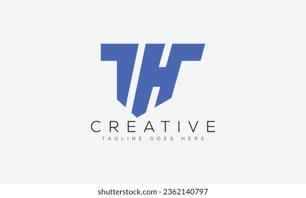 Letter TH logo design template vector illustration.