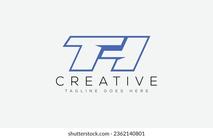 Ilustración vectorial de la plantilla de diseño del logotipo de la letra TH.