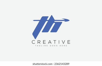 Buchstabe TH Logo Design Vorlage Vektorgrafik.