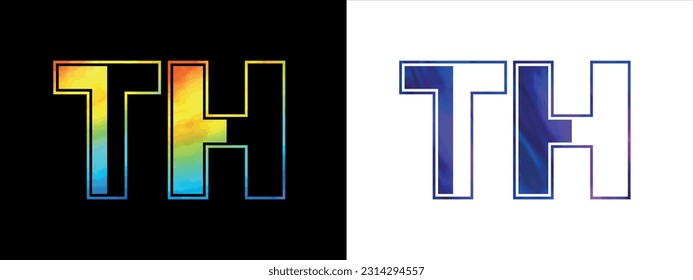 Buchstabe TH Logo Design Vektorvorlage. Kreatives, modernes luxuriöses Logo für Corporate Business Identity