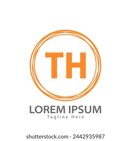 Buchstabe TH-Logo. TH. TH Logo Design Vektor-Illustration für kreative Unternehmen, Wirtschaft, Industrie
