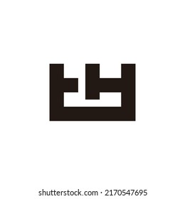 letra vector de logotipo de línea geométrica simple