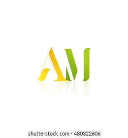 Letter AM that can be used as initial logo