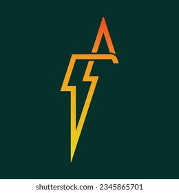 Letter A thunder logo, A really cool letter A logo with thunder that is perfect for anything that requires power and speed.  For sports or e-sport logos and others.