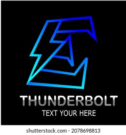 letter thunderbolt vector logo template illustration.This logo suitable for business