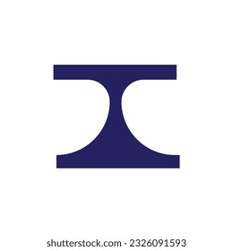 letter TI abstract logo icon.