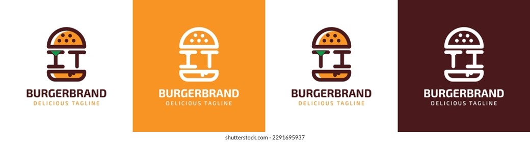 Letter IT and TI Burger Logo, suitable for any business related to burger with IT or TI initials.