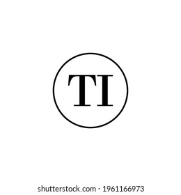 Letter TI  initial monogram logo design, wedding, fashion, make up logo template