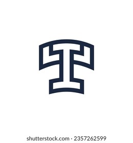 Letter IT or TI logo