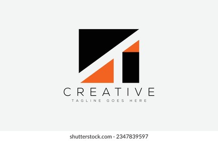 Letter TI logo design template vector illustration.