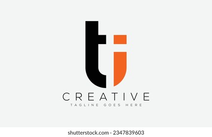 Letter TI logo design template vector illustration.