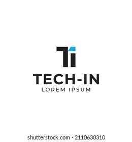 Letter Ti logo with a uniquely modern and minimalist shape